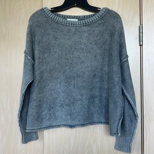 Sz Small Vestique knit sweater grey wash